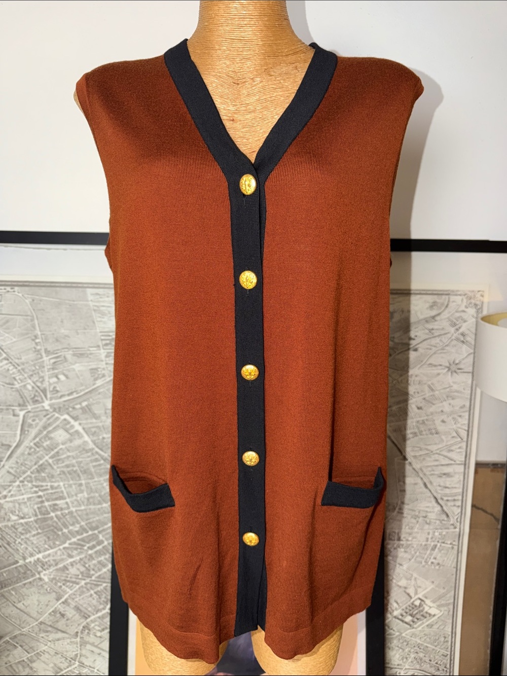 ESCADA Margaretha Ley vest sweater Size XL